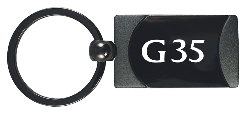 Infiniti G35 Two-Tone Rectangular Key Fob - Gun Metal