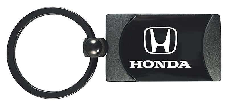 Honda Two-Tone Rectangular Key Fob - Gun Metal