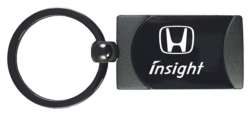 Honda Insight Two-Tone Rectangular Key Fob - Gun Metal