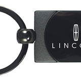 Lincoln Two-Tone Rectangular Key Fob - Gun Metal