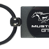 Mustang GT Two-Tone Rectangular Key Fob - Gun Metal