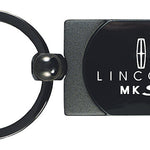 Lincoln MKS Two-Tone Rectangular Key Fob - Gun Metal