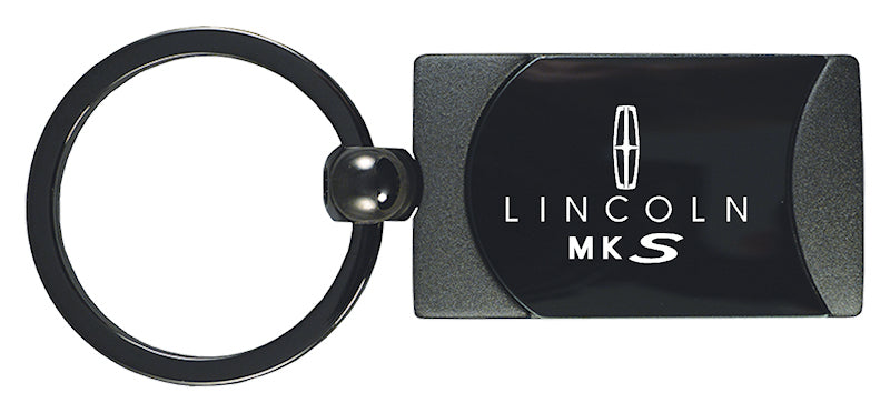 Lincoln MKS Two-Tone Rectangular Key Fob - Gun Metal