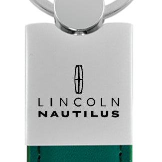 Lincoln Nautilus Two-Tone Rectangular Key Fob - Gun Metal