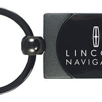 Lincoln Navigator Two-Tone Rectangular Key Fob - Gun Metal