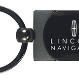 Lincoln Navigator Two-Tone Rectangular Key Fob - Gun Metal