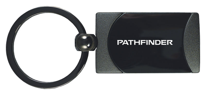 Nissan Pathfinder Two-Tone Rectangular Key Fob - Gun Metal