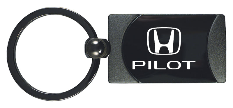 Honda Pilot Two-Tone Rectangular Key Fob - Gun Metal