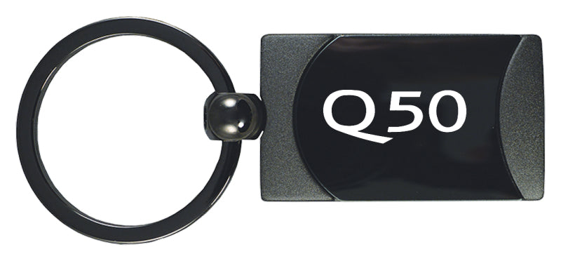 Infiniti Q50 Two-Tone Rectangular Key Fob - Gun Metal