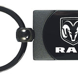 Ram Two-Tone Rectangular Key Fob - Gun Metal