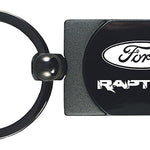 Ford Raptor Two-Tone Rectangular Key Fob - Gun Metal