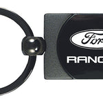 Ford Ranger Two-Tone Rectangular Key Fob - Gun Metal