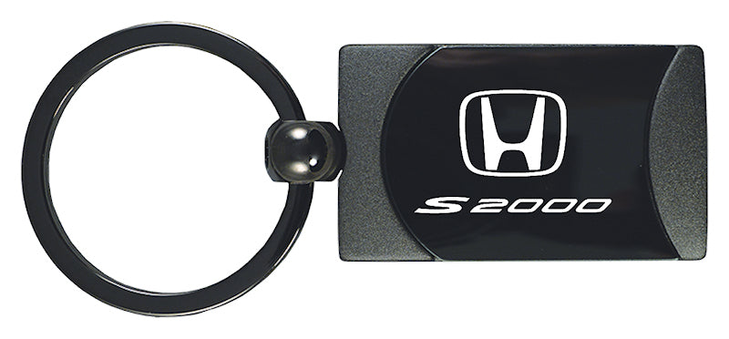 Honda S2000 Two-Tone Rectangular Key Fob - Gun Metal