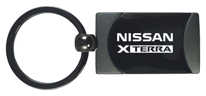 Nissan Xterra Two-Tone Rectangular Key Fob - Gun Metal