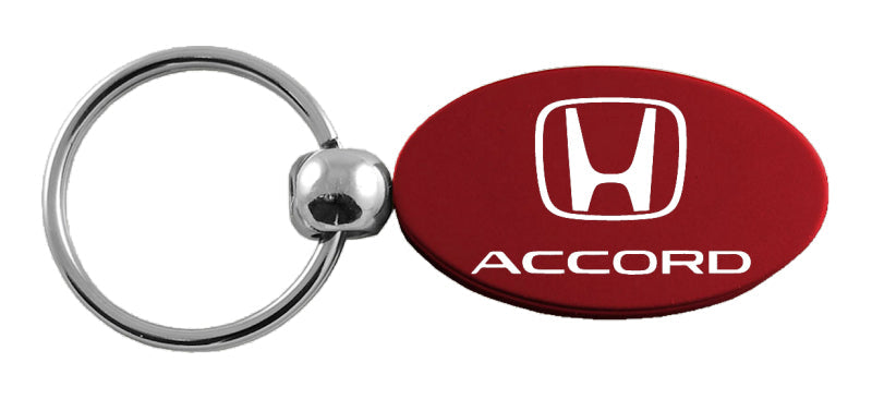 Honda Accord Oval Key Fob - Burgundy