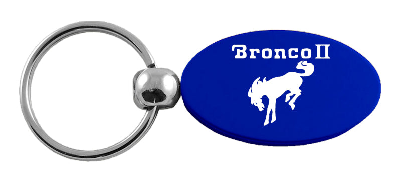 Ford Bronco II Oval Key Fob - Blue