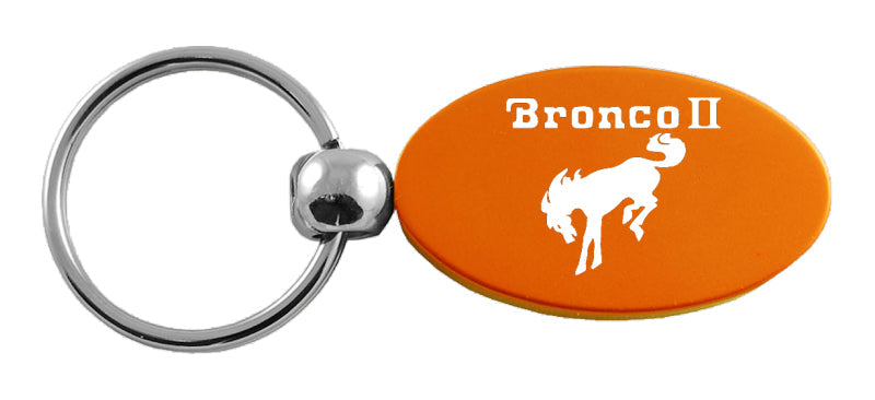 Ford Bronco II Oval Key Fob - Orange