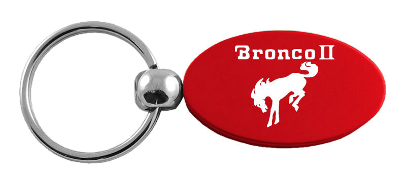 Ford Bronco II Oval Key Fob - Red