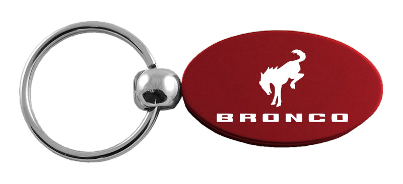 Ford Bronco 2020 Oval Key Fob - Burgundy