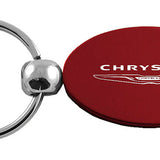 Chrysler Oval Key Fob - Burgundy