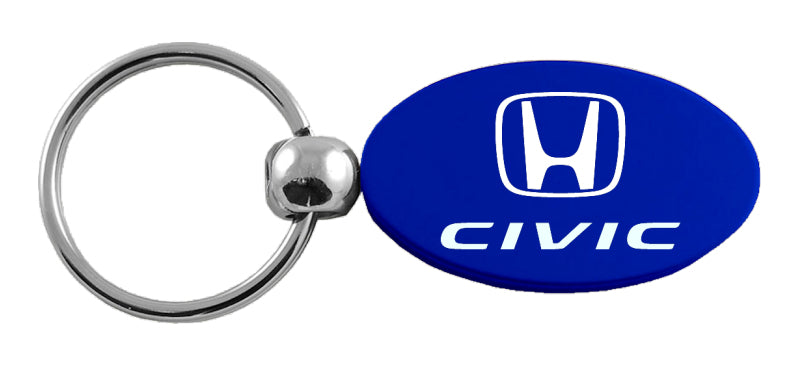 Honda Civic Oval Key Fob - Blue