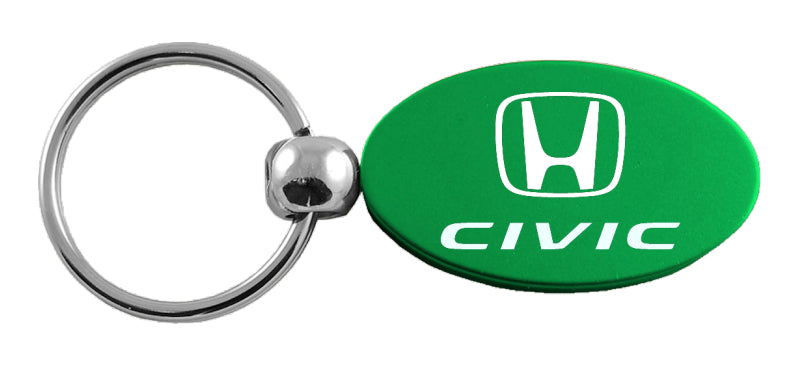 Honda Civic Oval Key Fob - Green