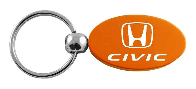 Honda Civic Oval Key Fob - Orange