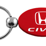 Honda Civic Oval Key Fob - Red