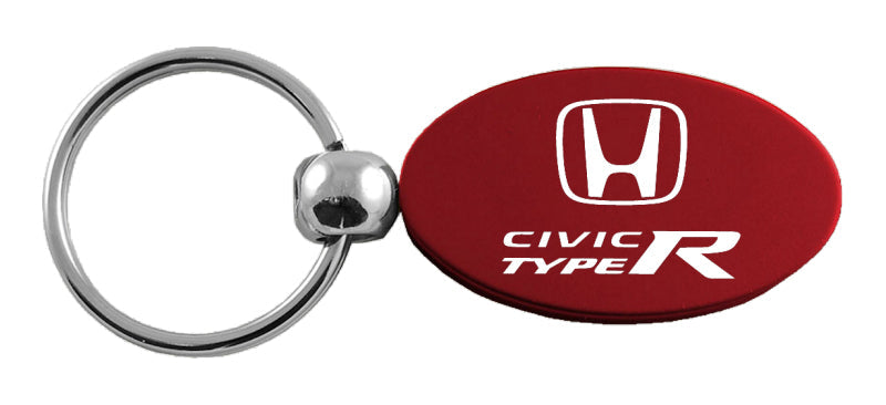 Honda Civic Type R Oval Key Fob - Burgundy