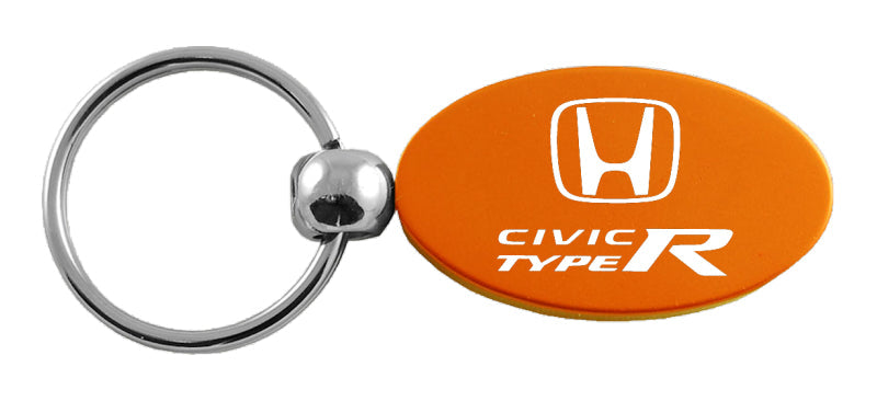 Honda Civic Type R Oval Key Fob - Orange