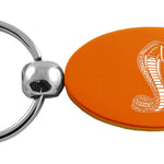 Mustang Cobra Oval Key Fob - Orange