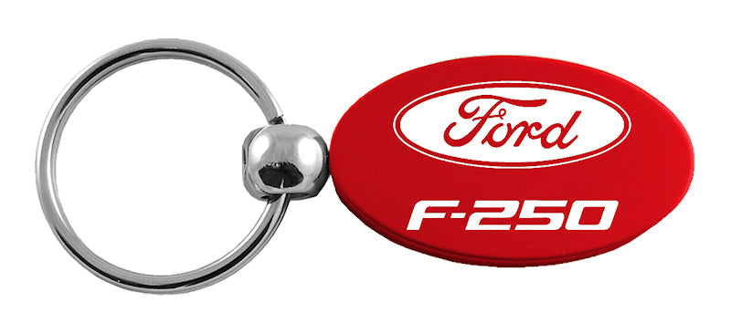 Ford F-250 Oval Key Fob - Red