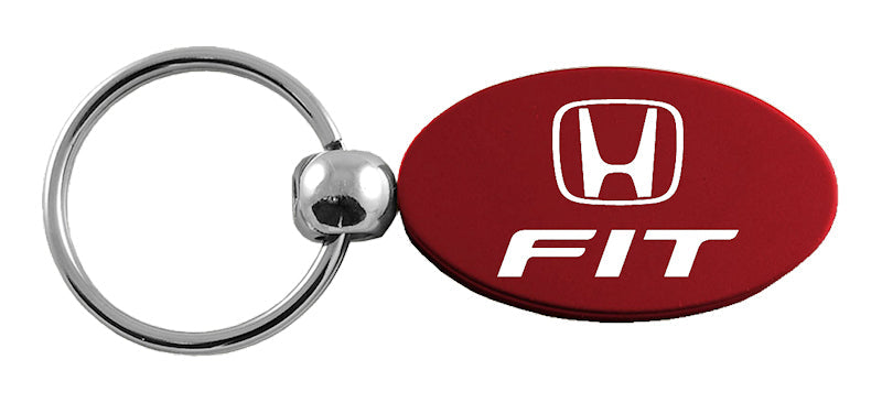 Honda Fit Oval Key Fob - Burgundy