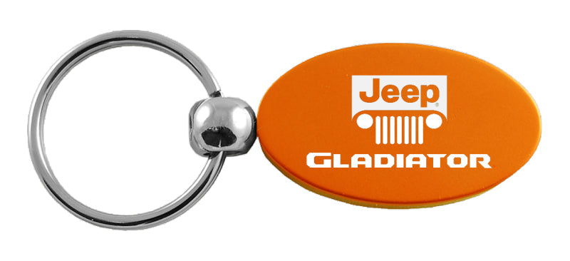 Jeep Gladiator Oval Key Fob - Orange