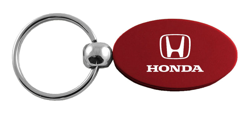 Honda Oval Key Fob - Burgundy