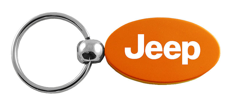 Jeep Oval Key Fob - Orange