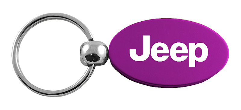 Jeep Oval Key Fob - Purple