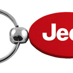 Jeep Oval Key Fob - Red