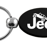 Jeep Climbing Oval Key Fob - Black