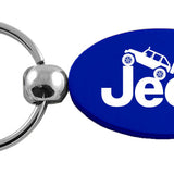 Jeep Climbing Oval Key Fob - Blue