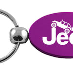 Jeep Climbing Oval Key Fob - Purple