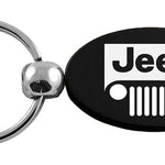 Jeep Grill Oval Key Fob - Black