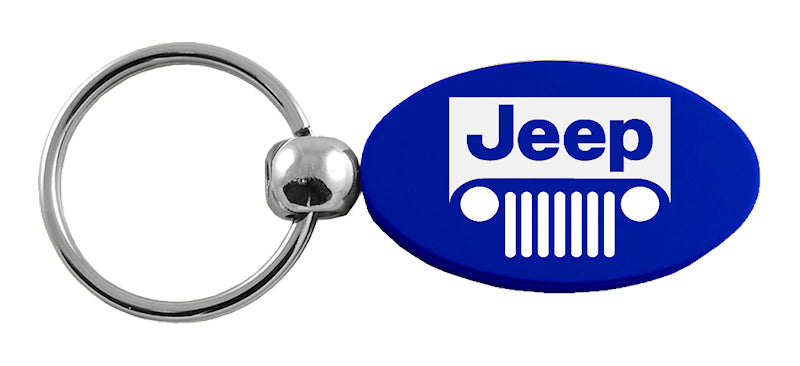 Jeep Grill Oval Key Fob - Blue