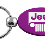 Jeep Grill Oval Key Fob - Purple