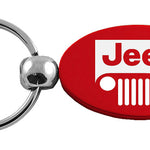 Jeep Grill Oval Key Fob - Red