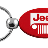 Jeep Grill Oval Key Fob - Red