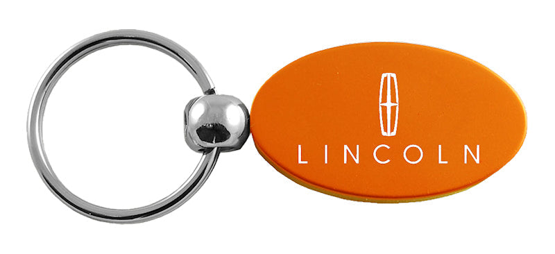 Lincoln Oval Key Fob - Orange