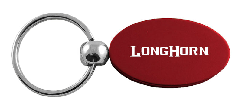 Ram Longhorn Oval Key Fob - Burgundy