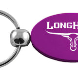 Ram Longhorn Skull Oval Key Fob - Purple