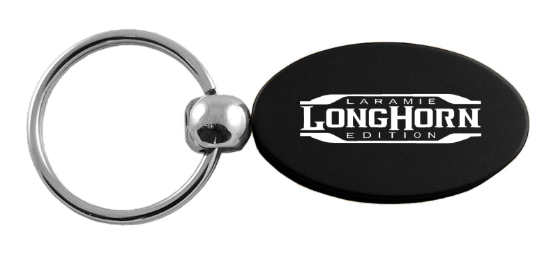 Ram Longhorn Laramie Oval Key Fob - Black